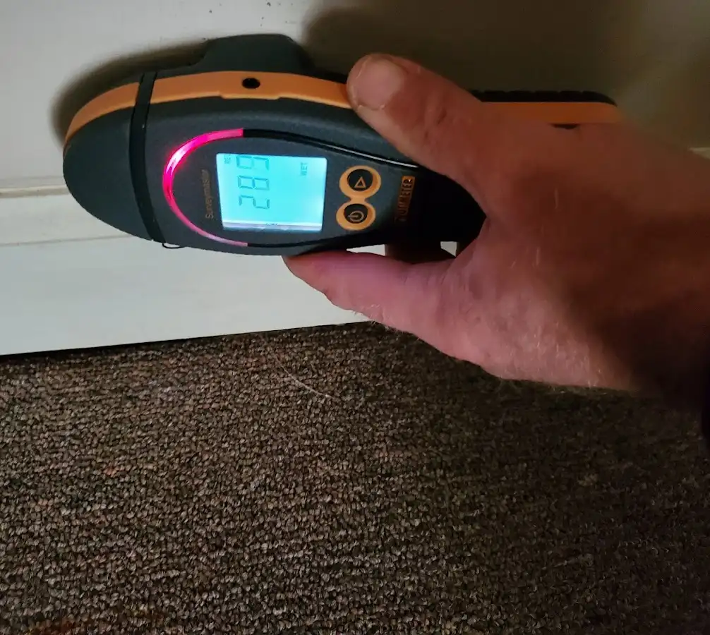 Moisture detection at baseboard during Mold Inspection & Testing in Rosemead